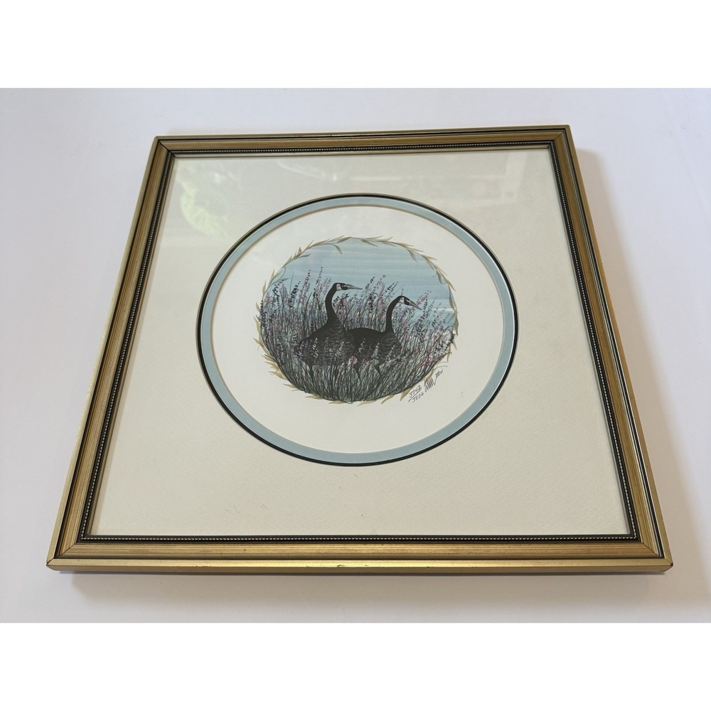 P Buckley Moss WINTER'S FRIEND Litho Framed Art Print Signed #3742/3826 1988